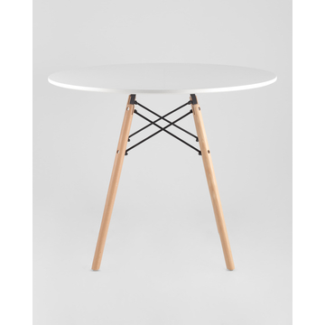 Обеденная группа стол DSW D90, 4 стула Soft черный