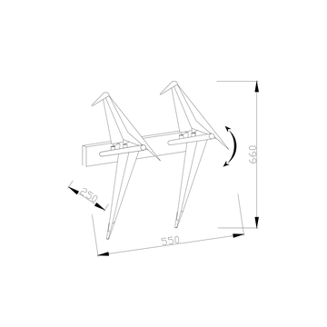 Бра светодиодное Moderli V3076-2WL origami Birds 2*LED*6W