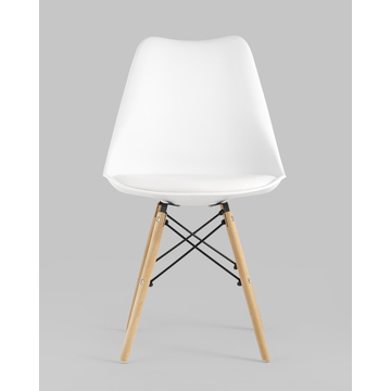 Обеденная группа стол DSW D100, 4 стула Soft белый