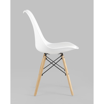 Обеденная группа стол DSW D100, 4 стула Soft белый