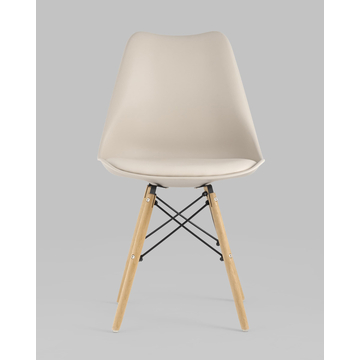 Обеденная группа стол DSW D100, 4 стула Soft бежевый