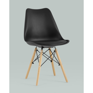 Обеденная группа стол DSW D100, 4 стула Soft черный