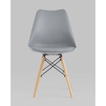 Обеденная группа стол DSW D100, 4 стула Soft серый