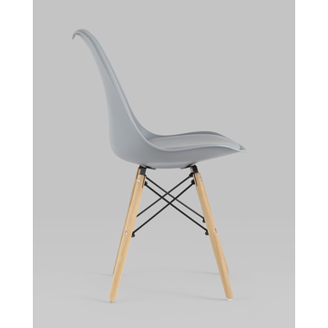 Обеденная группа стол DSW D90, 4 стула Soft серый