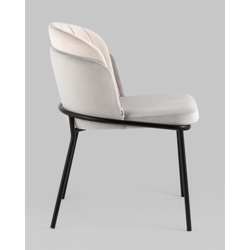 Стул Дабл велюр серый с розовой вставкой