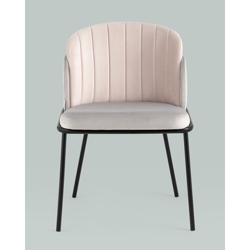 Стул Дабл велюр серый с розовой вставкой