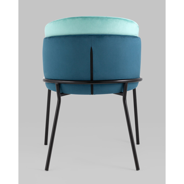 Стул Дабл велюр синий с голубой вставкой