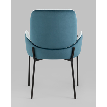 Стул Дивора велюр светло-голубой с синей спинкой