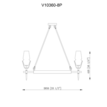 Люстра подвесная Moderli V10360-8P Stella