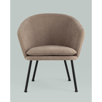 Кресло Декстер бежевое черные металлические ножки