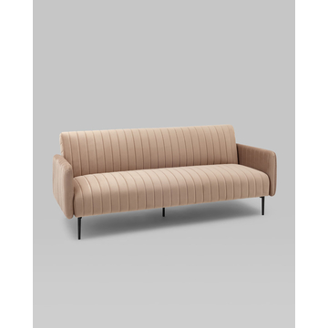 Диван прямой Дрезден велюр бежевый