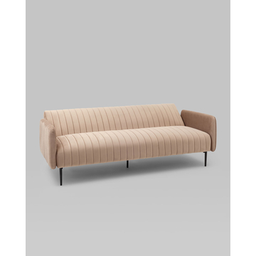 Диван прямой Дрезден велюр бежевый