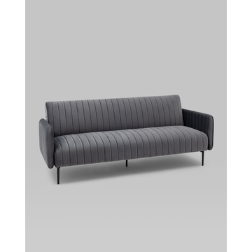 Диван прямой Дрезден велюр серый