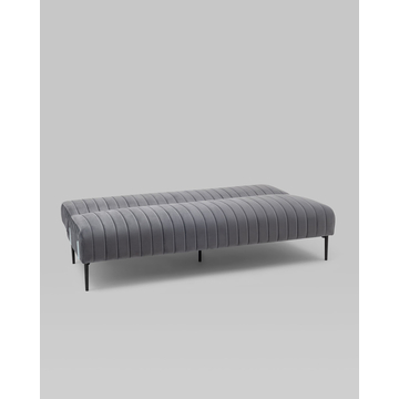 Диван прямой Дрезден велюр серый