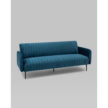 Диван прямой Дрезден велюр синий