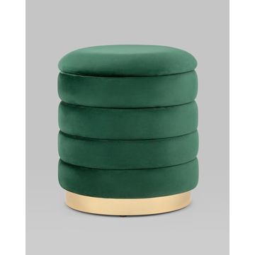 Пуф Франсис с ящиком велюр зелёный