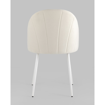 Стул Логан NEW велюр молочный белые ножки 2 шт