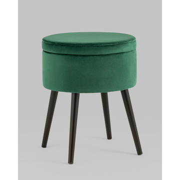 Пуф Клайс с ящиком велюр зелёный