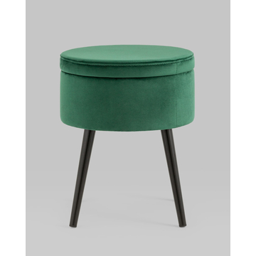 Пуф Клайс с ящиком велюр зелёный
