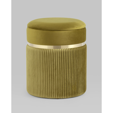 Пуф Миранда с ящиком велюр оливковый