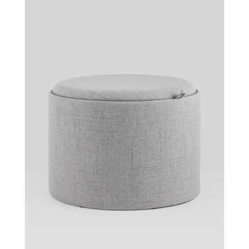 Пуф-столик с ящиком Хюгге L рогожка серый