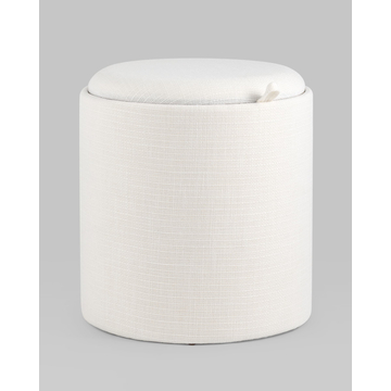 Пуф-столик с ящиком Хюгге S рогожка белый
