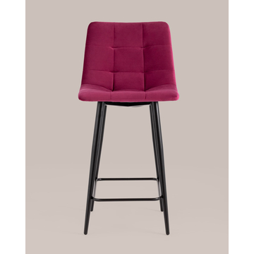 Стул полубарный Джанго велюр винный высота сиденья 60 см