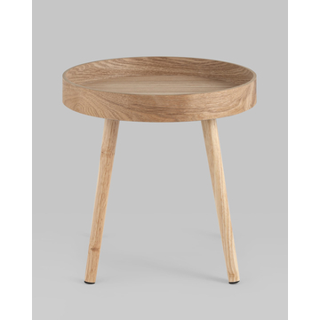 Кофейный журнальный столик Вуди круглый из дерева