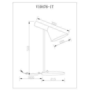 Лампа настольная Moderli V10476-1T Turin