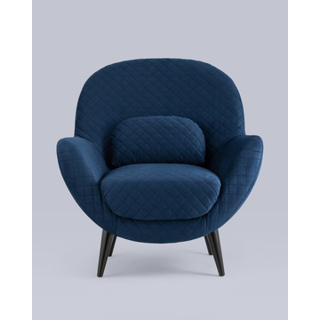 Кресло Карл велюр темно-синий