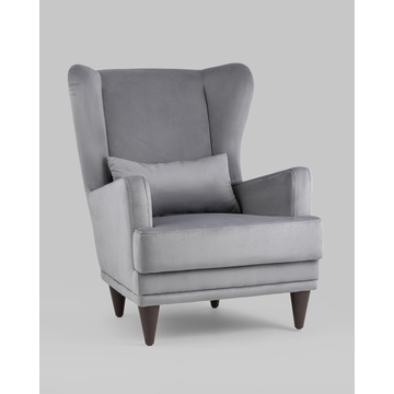 Кресло Скотт велюр серый