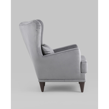 Кресло Скотт велюр серый