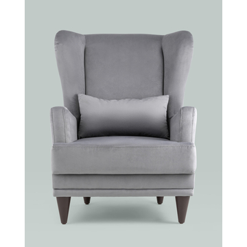 Кресло Скотт велюр серый