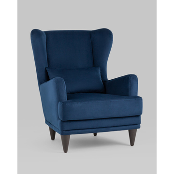 Кресло Скотт велюр темно-синий