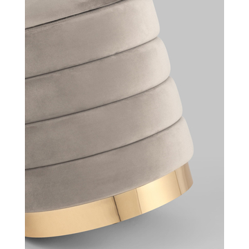 Пуф Франсис с ящиком велюр серо-бежевый