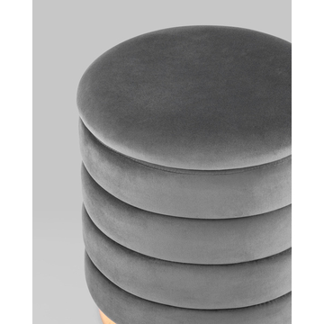 Пуф Франсис с ящиком велюр серый