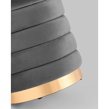 Пуф Франсис с ящиком велюр серый