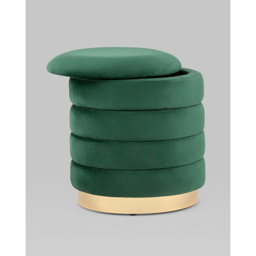 Пуф Франсис с ящиком велюр зелёный