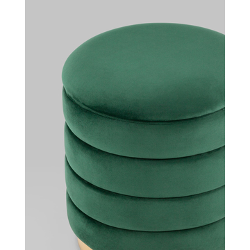 Пуф Франсис с ящиком велюр зелёный