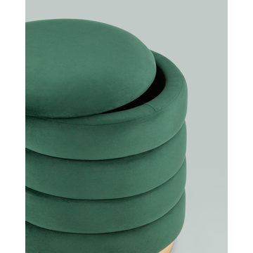 Пуф Франсис с ящиком велюр зелёный