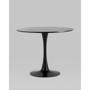 Стол Tulip D90 черный круглый на одной ножке