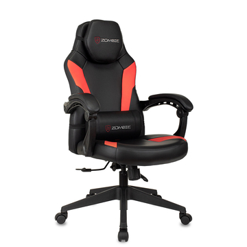 Кресло игровое Zombie Defender черный/красный эко.кожа крестов. пластик