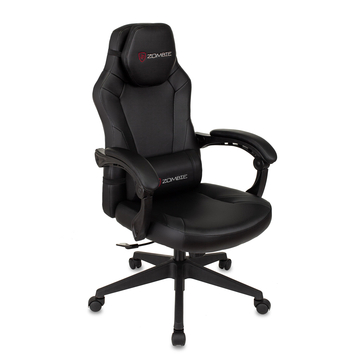 Кресло игровое Zombie Defender черный/карбон эко.кожа крестов. пластик