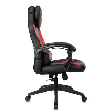 Кресло игровое Zombie Defender черный/красный эко.кожа крестов. пластик