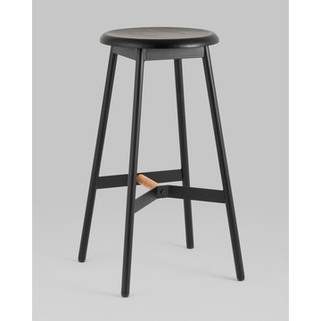 Стул барный Knobb дерево металл черный