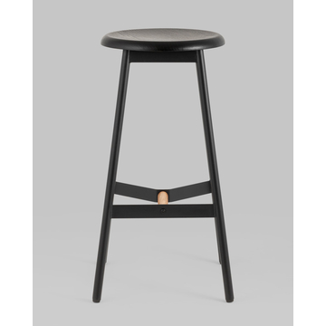 Стул барный Knobb дерево металл черный