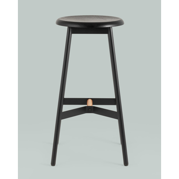 Стул барный Knobb дерево металл черный