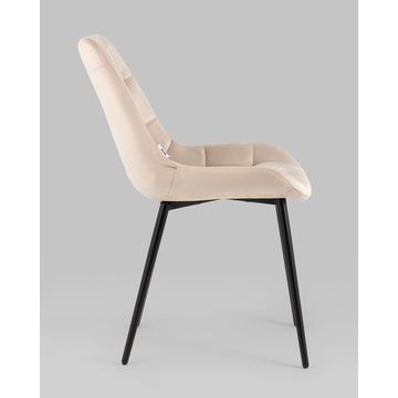 Стул Флекс велюр кремовый глянец