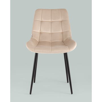 Стул Флекс велюр кремовый глянец