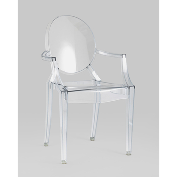 Стул Victoria Ghost с подлокотниками прозрачный пластик